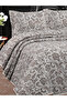 Sarmaşik Pillowed Bedspread Pique Set (Brown)
