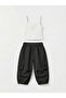 Girl's Parachute Fabric Top and Bottom Set, Comfortable Fit, Sports Combination with Cargo Pants - 4