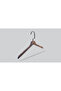 Wooden (Black Nickel Hook) Clothes, Shirts, Blouses Hanger Walnut Color 48 Pieces - 4