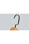 Wooden (Black Nickel Hook) Latch Shirt and Skirt Hanger Natural Color 4 Pieces - 4