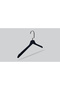 Wooden (Black Nickel Hook) Clothes, Shirts, Blouses Hanger Black Color 48 Pieces - 4
