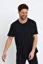 Men's Walker Crew Neck Slim Fit T-Shirt 100% Cotton - Black - 5