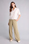 J8738Azkh271 Khaki Florida High Waist Belmando Pants