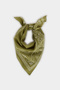 N7447Azgn2 Green Women's Patterned Cotton Bandana - 2