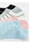 Lcw Dream Blue Striped Women's Sneaker Socks 5-Pack - 3