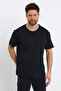 Men's Walker Crew Neck Slim Fit T-Shirt 100% Cotton - Black - 4