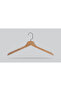 Wooden (Black Nickel Hook) Clothes, Shirts, Blouses Hanger Natural Color 12 Pieces - 3