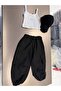 Girl's Parachute Fabric Top and Bottom Set, Comfortable Fit, Sports Combination with Cargo Pants - 2