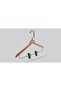 Wooden (Black Nickel Hook) Latch Shirt and Skirt Hanger Natural Color 4 Pieces - 3