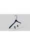 Wooden (Black Nickel Hook) Latch Shirt and Skirt Hanger Black Color 4 Pieces - 3