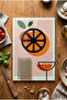Glass Cutting Board with Non-Slip Base, Orange Themed - 5