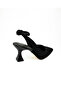 9002 Black Leather Back Bow Heeled Evening Dress Women's Shoes - 4