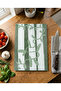 Glass Cutting Board with Non-Slip Base and Ivy Pattern - 4