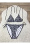 Zebra Pattern Triangle Bikini Set - 5