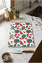 Glass Cutting Board with Non-Slip Base, Watermelon Themed