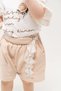Baby Girl Summer Set with Rose and Belt Detail, Muslin Shorts Set with Hat as a Gift - 3
