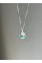 Steel Blue Glass Pearl Necklace - 2