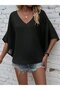 Women's V-Neck Casual Blouse Viscose - 2