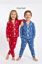Girls' and Boys' Pajama Set Star Patterned Red 100% Cotton - 4