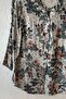 Beige Hakim Collar Buttoned 3/4 Sleeve Floral Slit Cotton Oversize Woven Shirt 73 60 - 2