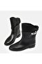 Large Size Women's Boots Short Heel 41-42-43-44-Black Leather - 2