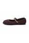 Melinta K.Kahve Mesh Buckle Detailed Belted Women's Ballerina Shoes - 5