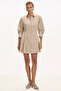 Reglan Sleeves, Pleated Waist, Pocketed Regular Mini Dress