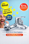 İtimat Bathroom Faucet with Shower Outlet, Brass Body, Chrome Plated, Wall Mounted, 5 Years Warranty - 7