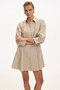 Reglan Sleeves, Pleated Waist, Pocketed Regular Mini Dress - 5