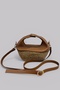 Capsule Soft Wicker and Genuine Leather Special Design Stylish Premium Women's Crossbody Bag with Adjustable Strap - 2
