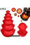 6-Pack Flexi Bake Silicone Air Fryer Baking Pans- Non Stick, Foldable & Durable Liners for Air F