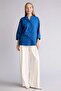 100% Cotton Regular Fit Crew Neck Flared Long Sleeve Shirt F5838Ax26Sm - 2