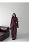 Elegant and Wide-Leg Pants with a Draped Shawl Detail on the Blazer Jacket. - 3