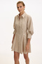 Reglan Sleeves, Pleated Waist, Pocketed Regular Mini Dress - 2