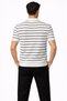 Men's Knitwear Polo Collar Zippered Striped T-Shirt Summer Stylish - White - 3