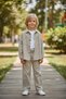 Boy's Cotton Linen Set 2-Piece Shirt Pants Oversize Comfortable Summer Wear