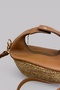 Capsule Soft Wicker and Genuine Leather Special Design Stylish Premium Women's Crossbody Bag with Adjustable Strap - 4