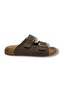 16386-26 Leather Anatomical Double Buckle Men's Slippers - 2