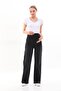 Maternity Stretchy Waistband Adjustable Waist Adjustable Leg Slit Jeans Dark Smoked