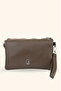 Multi-Compartment Hand and Shoulder Bag - Mink