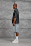 Men's T-Shirt Polo Collar Washable Smoked Oversize Cotton - 5