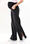 Maternity Stretchy Waistband Adjustable Waist Adjustable Leg Slit Jeans Dark Smoked - 6