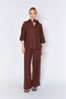 Women's Shirt Women's V-Neck Shirt Brown Shirt