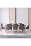 8 Seater Dining Table - Ash/Grey Oak - 6