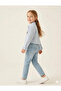 Girls' Cotton Long Sleeve Classic Collar Star Detailed Striped Shirt - 2