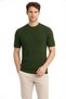 Men's Summer Ribbed Knit T-Shirt Short Sleeve Crew Neck T-Shirt - Khaki