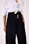 Women's Enzyme Washed Belted Loose Fit Jean Pants – Mid Rise 100% Cotton Denim - 4