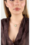 Choker Necklace with Crushed Plate Figure - 6