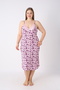 Premium Patterned Ring Viscose Soft Textured Lace Detailed Strap Home Dress & Nightgown - 2