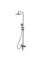 Plus Brown Rain Shower Set Gun Metal Grey